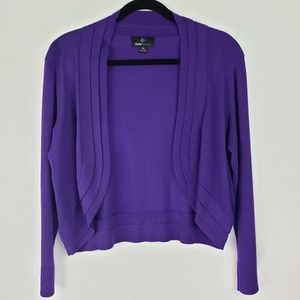 Ronni Nicole Purple Bolero Schrug Cardigan  XL
